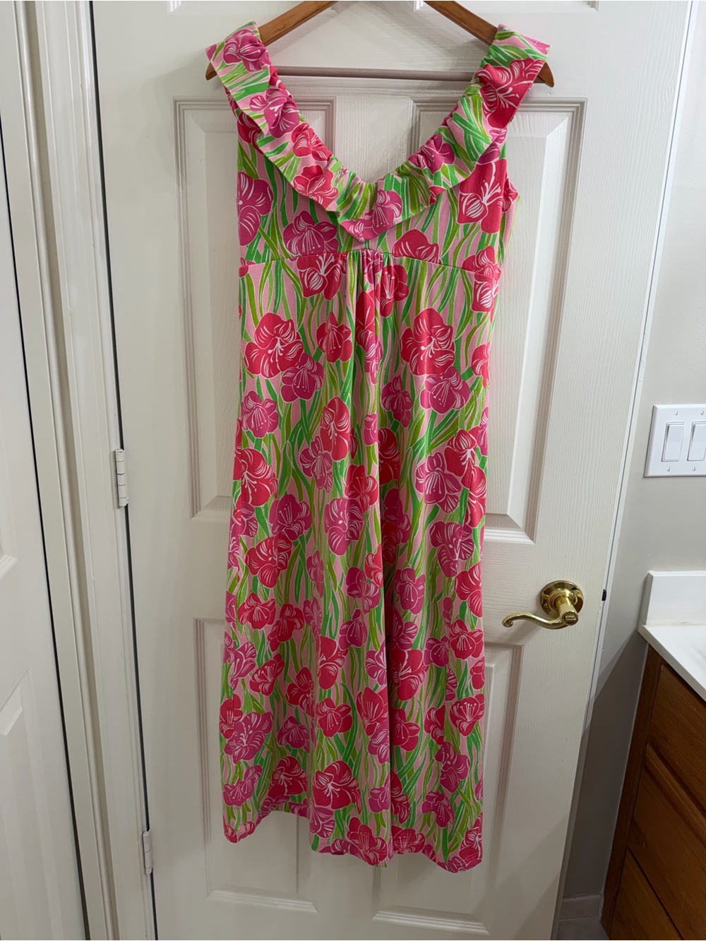 Lilly Pulitzer Pink & Green Floral Maxi Dress - Picture 2 of 5